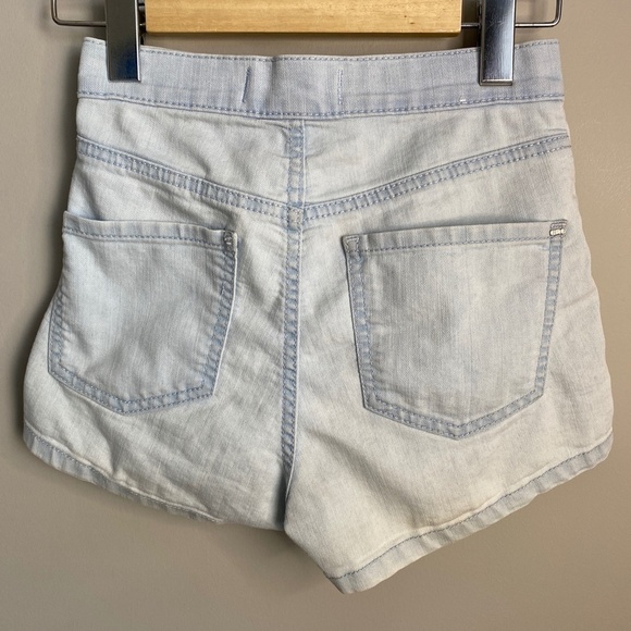 Garage Women's Light Wash Roller‎ Shorts Stretch Denim Jean Shorts Size 0 - Picture 5 of 10